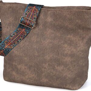 Hobo Bags for Women, Vegan Leather Shoulder Handbags Slouchy Bag with Adjustable
